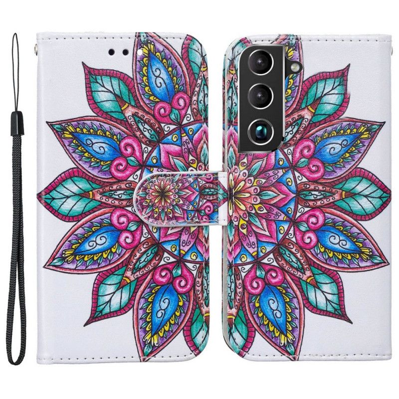 Flip Cover Samsung Galaxy S22 5G Mandala Tegnet