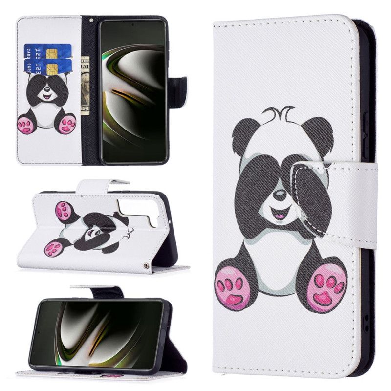 Flip Cover Samsung Galaxy S22 5G Panda Sjov