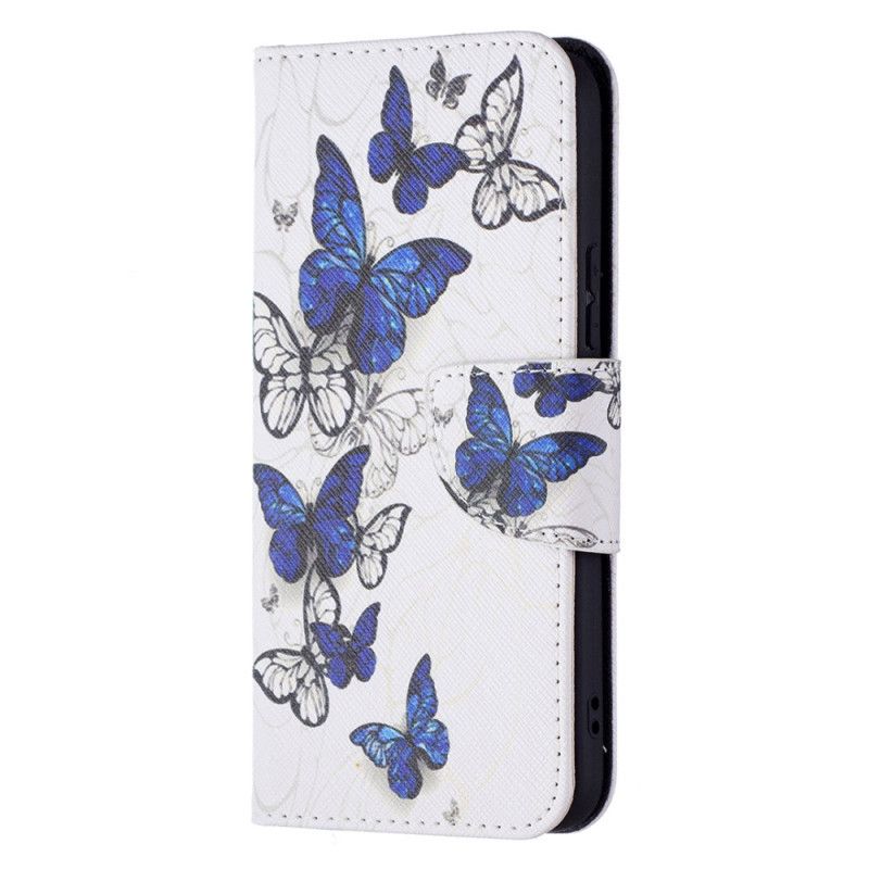 Flip Cover Samsung Galaxy S22 5G Sommerfuglekonger