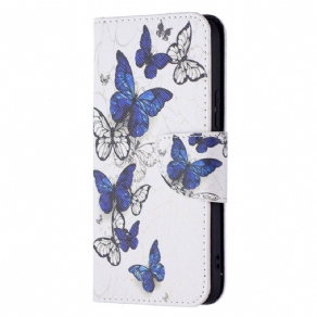 Flip Cover Samsung Galaxy S22 5G Sommerfuglekonger