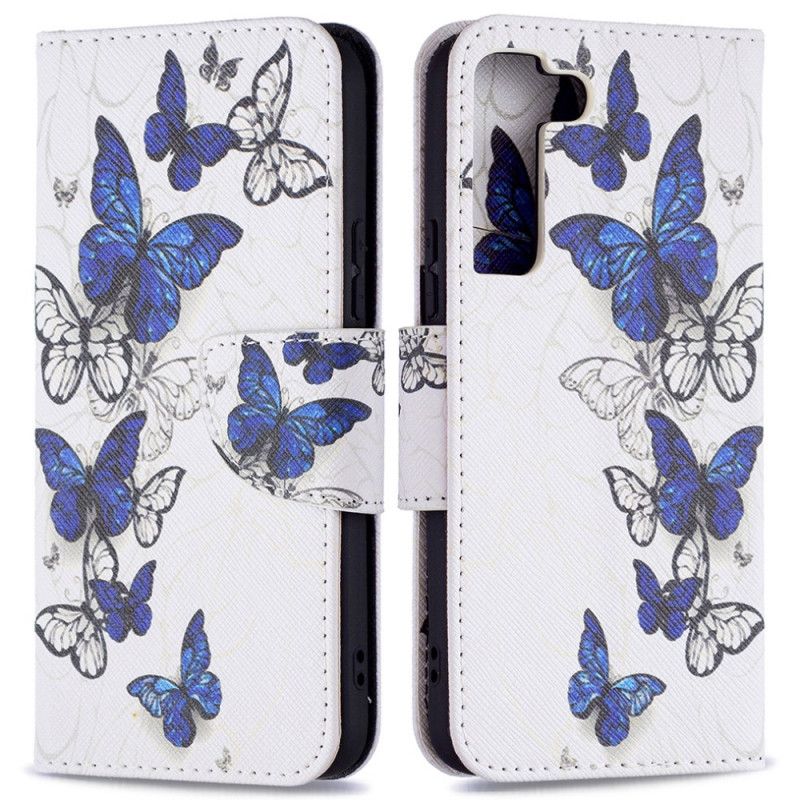 Flip Cover Samsung Galaxy S22 5G Sommerfuglekonger