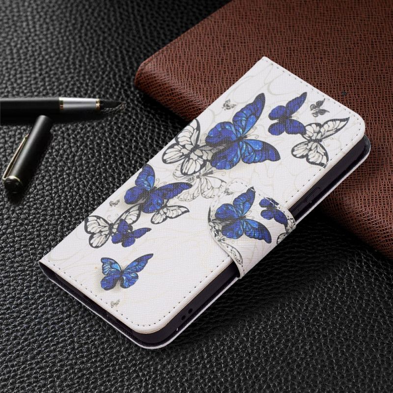 Flip Cover Samsung Galaxy S22 5G Sommerfuglekonger