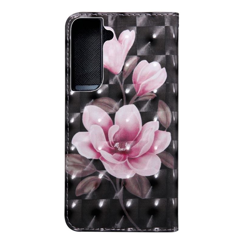 Læder Cover Samsung Galaxy S22 5G Blomsterblomster