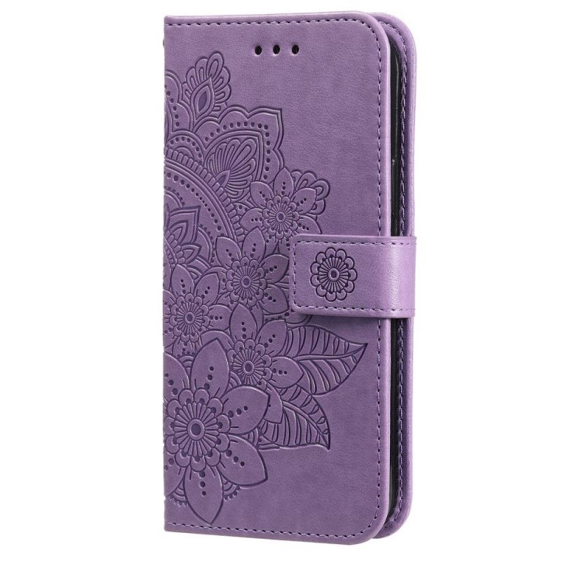 Læder Cover Samsung Galaxy S22 5G Blomstermandala