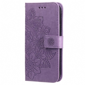 Læder Cover Samsung Galaxy S22 5G Blomstermandala