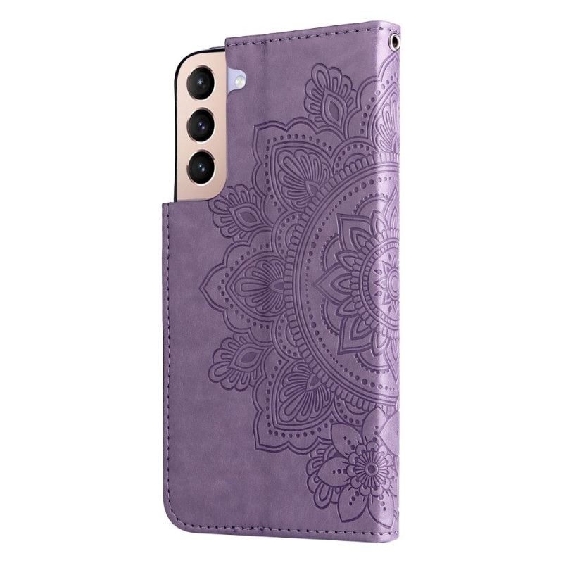 Læder Cover Samsung Galaxy S22 5G Blomstermandala