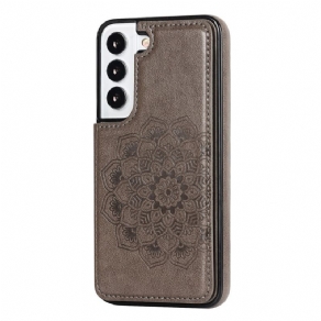 Mobilcover Samsung Galaxy S22 5G Mandala Print Card Holder