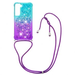 Mobilcover Samsung Galaxy S22 5G Silicone Glitter Og Cord