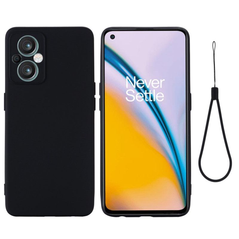 Mobilcover Oppo Reno 8 Lite Med Snor Flydende Silikonestrop