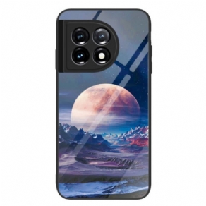 Cover OnePlus 11 5G Space Moon Hærdet Glas