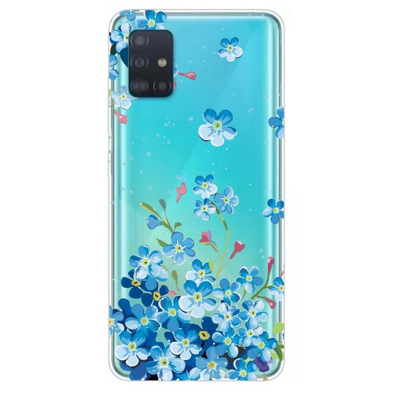 Cover Samsung Galaxy A71 Blå Blomster