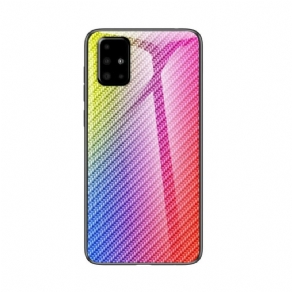 Cover Samsung Galaxy A71 Kulfiber Hærdet Glas