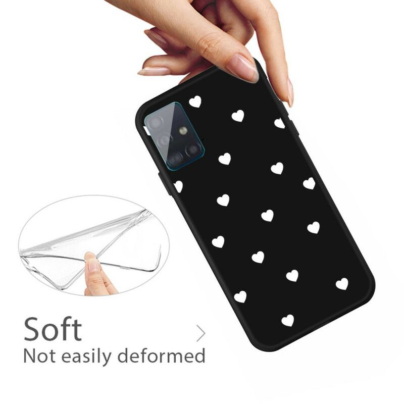 Cover Samsung Galaxy A71 Kun Silikonehjerte