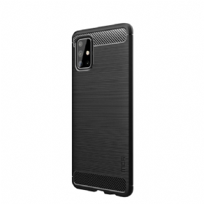 Cover Samsung Galaxy A71 Mofi Børstet Kulfiber