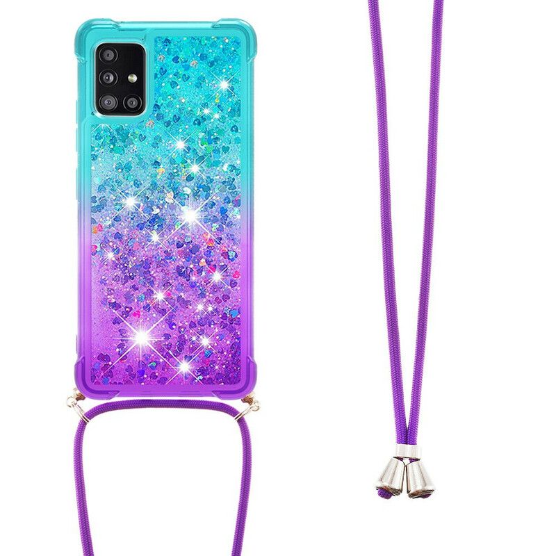 Cover Samsung Galaxy A71 Silicone Glitter Og Cord