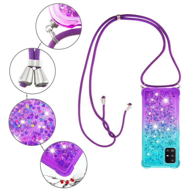 Cover Samsung Galaxy A71 Silicone Glitter Og Cord