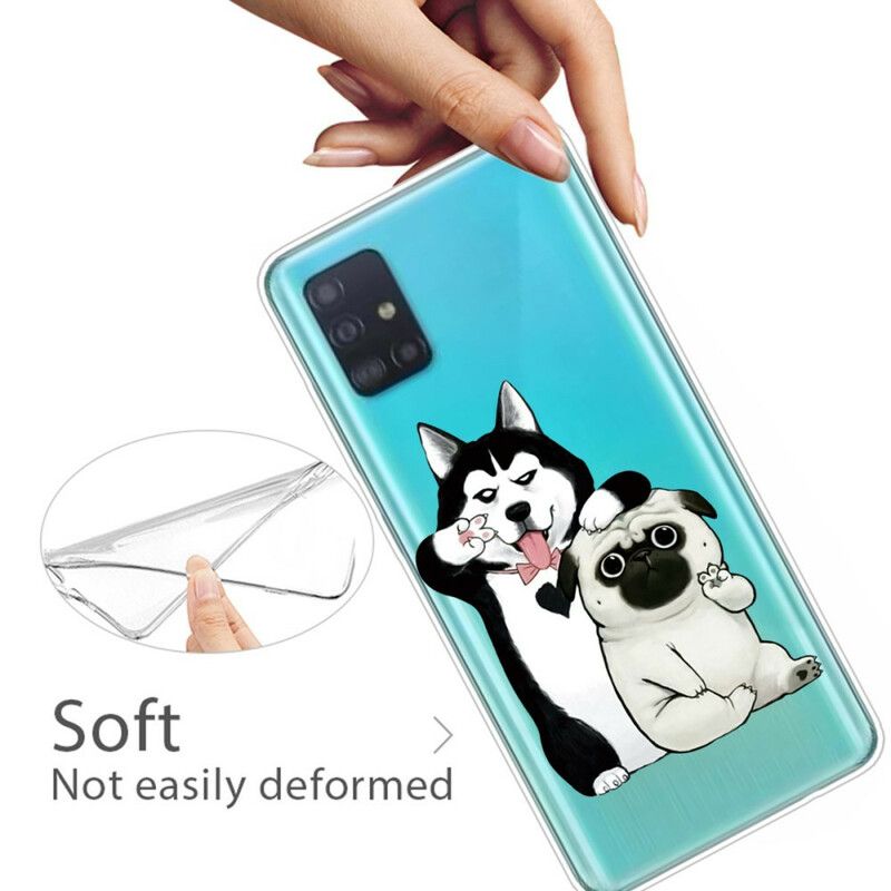 Cover Samsung Galaxy A71 Sjove Hunde