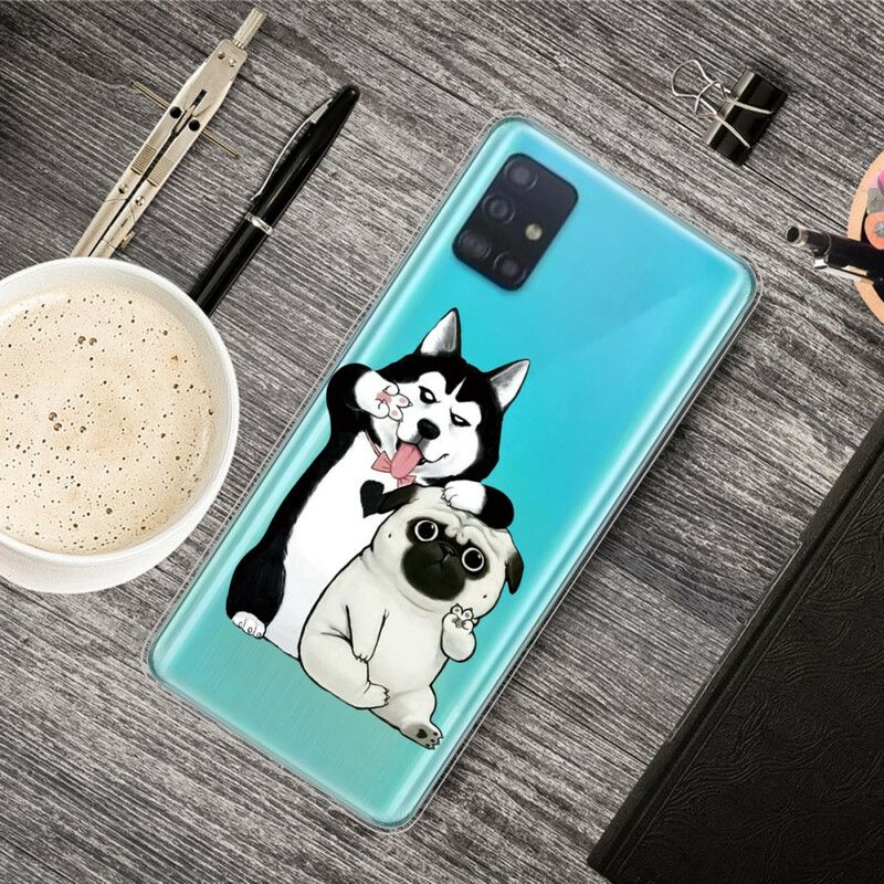 Cover Samsung Galaxy A71 Sjove Hunde