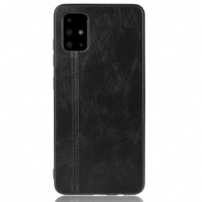 Cover Samsung Galaxy A71 Søm Lædereffekt