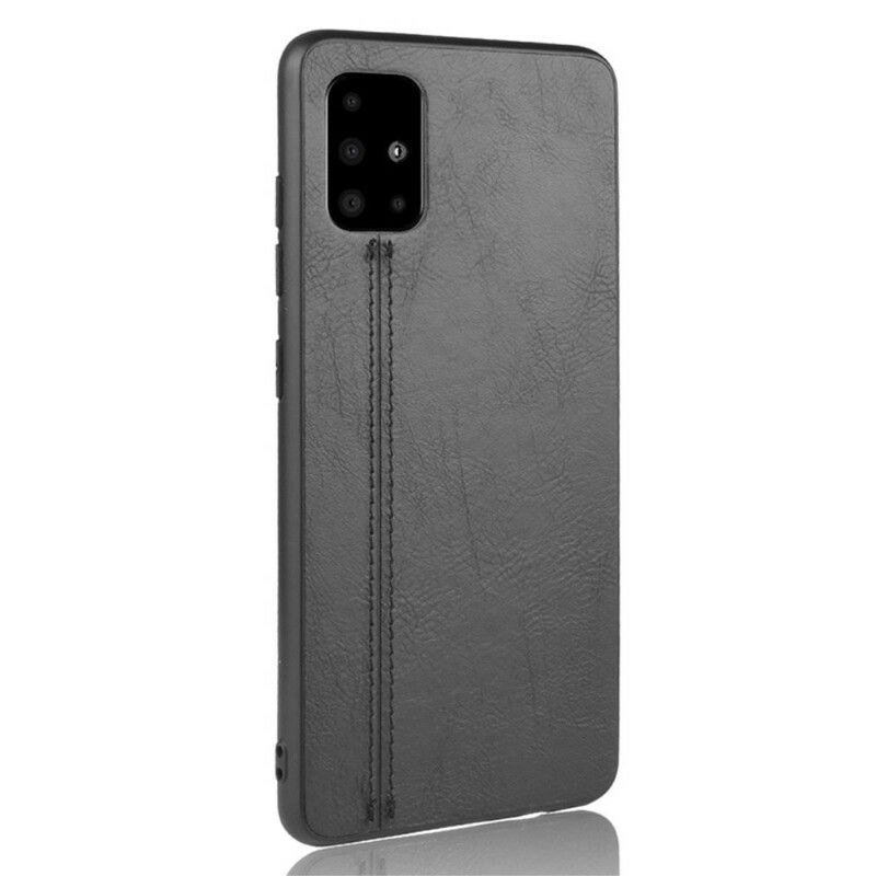 Cover Samsung Galaxy A71 Søm Lædereffekt