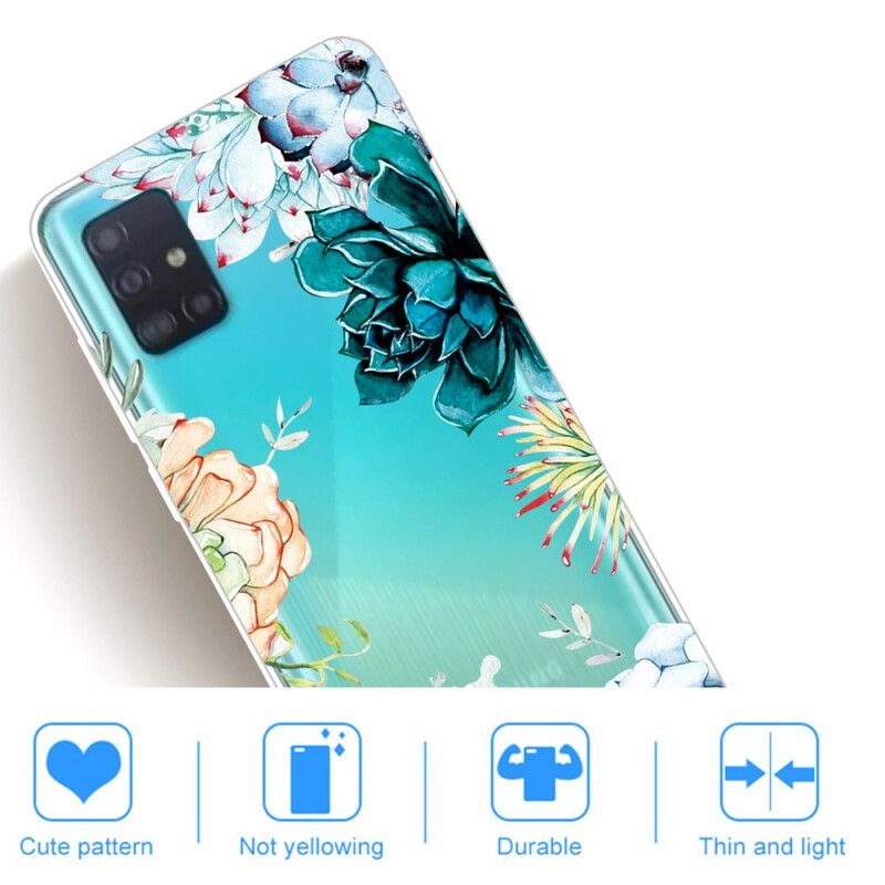 Cover Samsung Galaxy A71 Sømløse Akvarelblomster