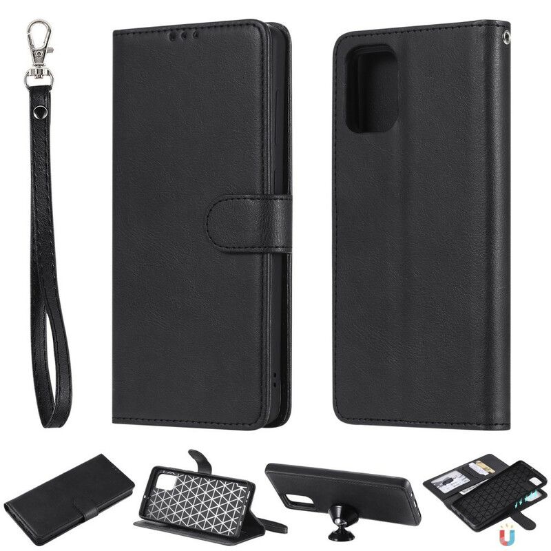 Flip Cover Samsung Galaxy A71 Aftagelig Og Snor