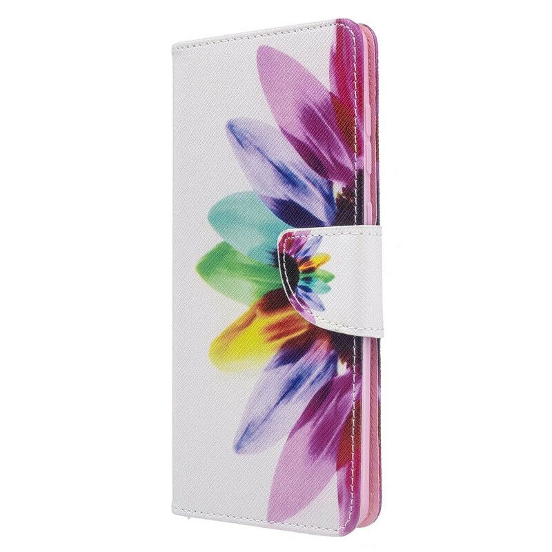 Flip Cover Samsung Galaxy A71 Akvarelblomst