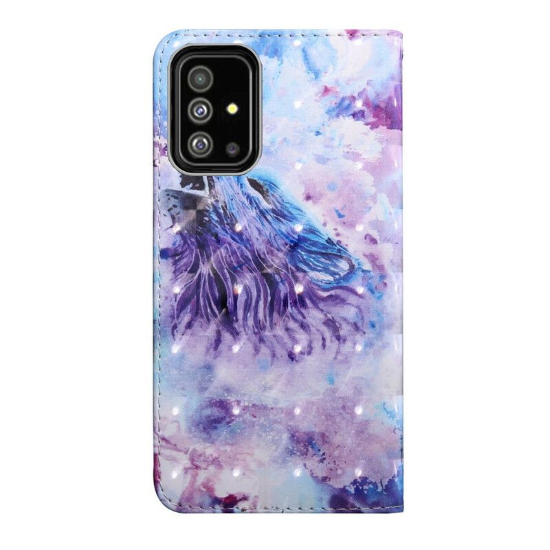 Flip Cover Samsung Galaxy A71 Akvarelulv