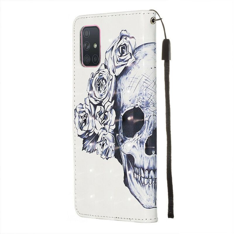 Flip Cover Samsung Galaxy A71 Blomsterskalle