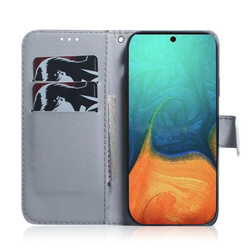 Flip Cover Samsung Galaxy A71 Blomstrende Trægren