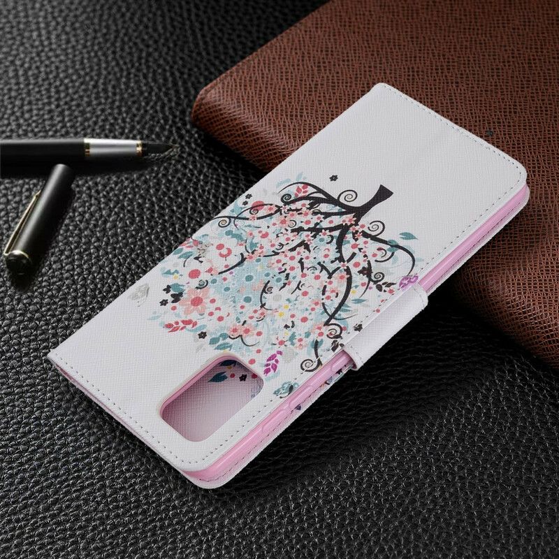 Flip Cover Samsung Galaxy A71 Blomstret Træ