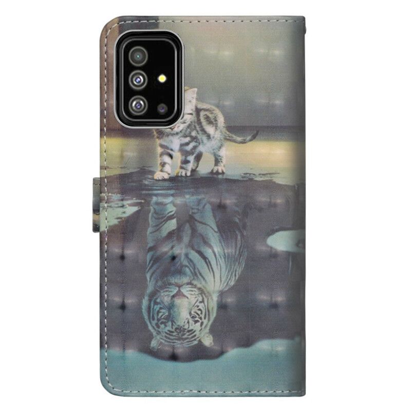 Flip Cover Samsung Galaxy A71 Ernest The Tiger