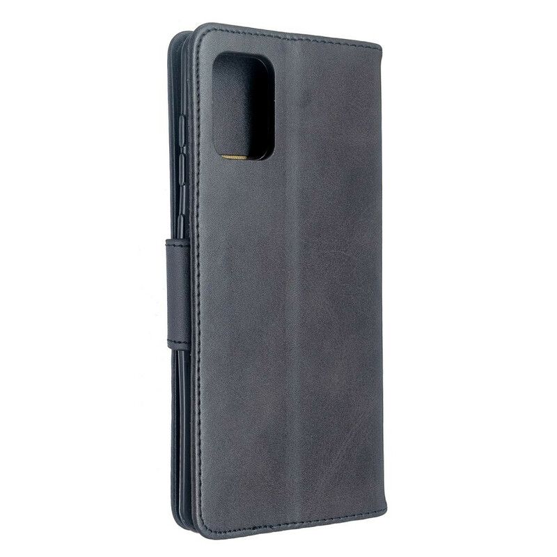 Flip Cover Samsung Galaxy A71 Læder Cover Glat Skrå Klap