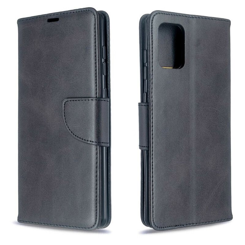 Flip Cover Samsung Galaxy A71 Læder Cover Glat Skrå Klap