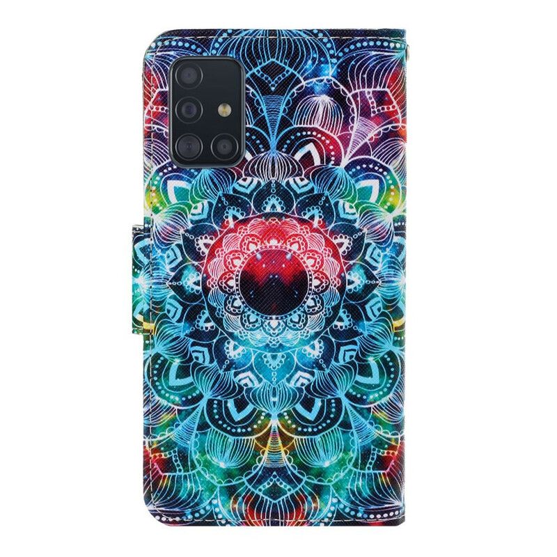 Flip Cover Samsung Galaxy A71 Med Snor Flashy Strappy Mandala