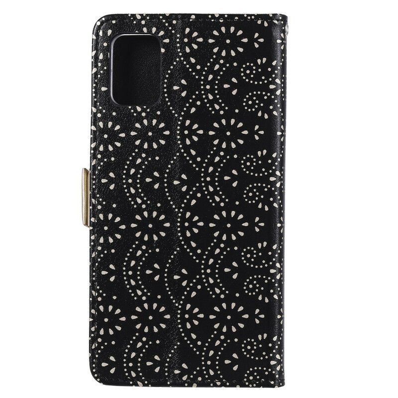 Flip Cover Samsung Galaxy A71 Med Snor Møntpung Med Blonderrem