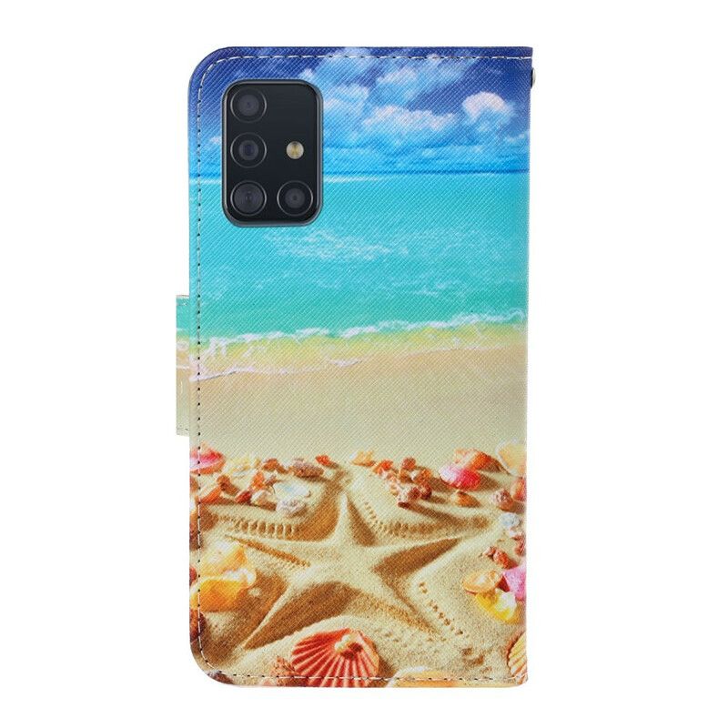 Flip Cover Samsung Galaxy A71 Med Snor Thong Beach