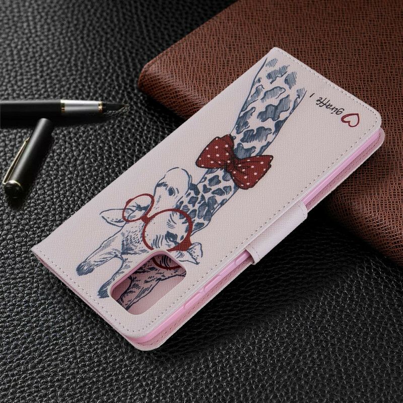 Flip Cover Samsung Galaxy A71 Nørdet Giraf