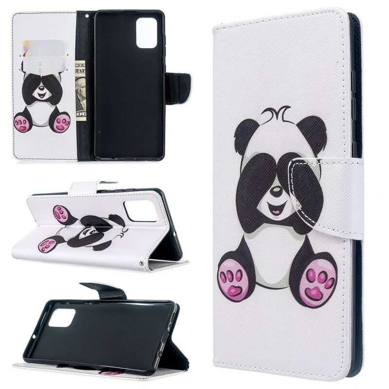 Flip Cover Samsung Galaxy A71 Panda Sjov