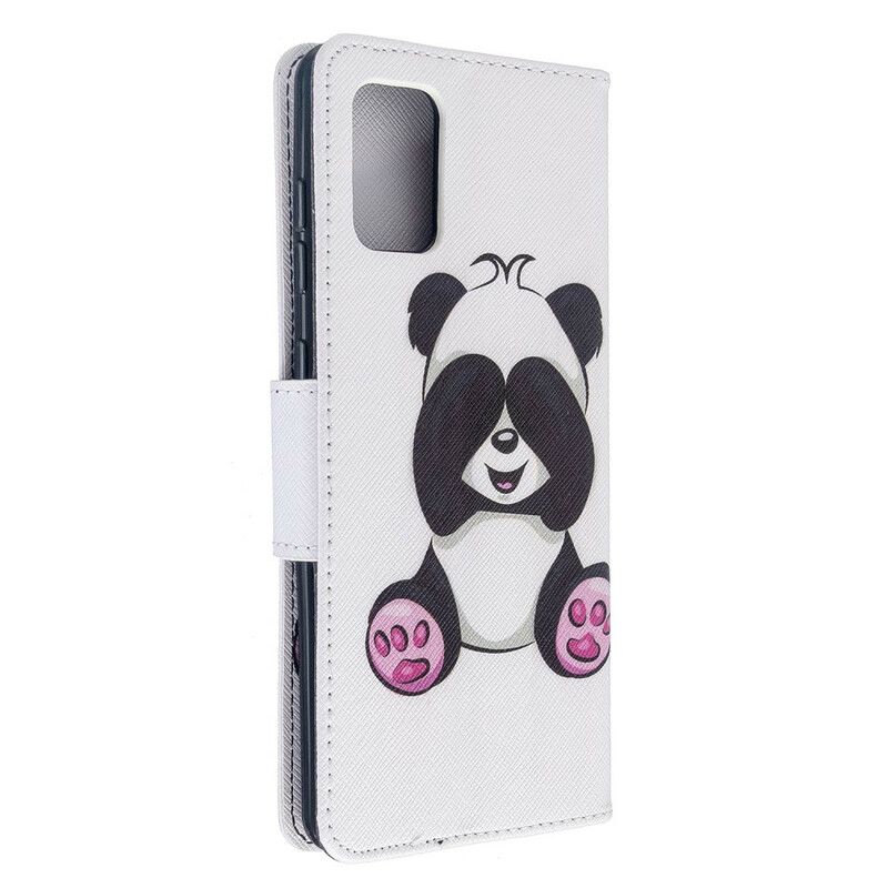 Flip Cover Samsung Galaxy A71 Panda Sjov