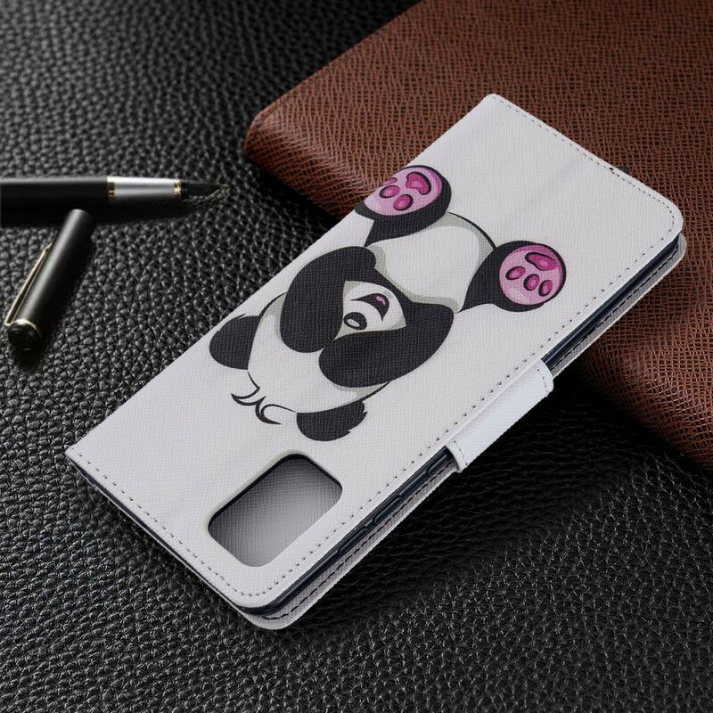 Flip Cover Samsung Galaxy A71 Panda Sjov