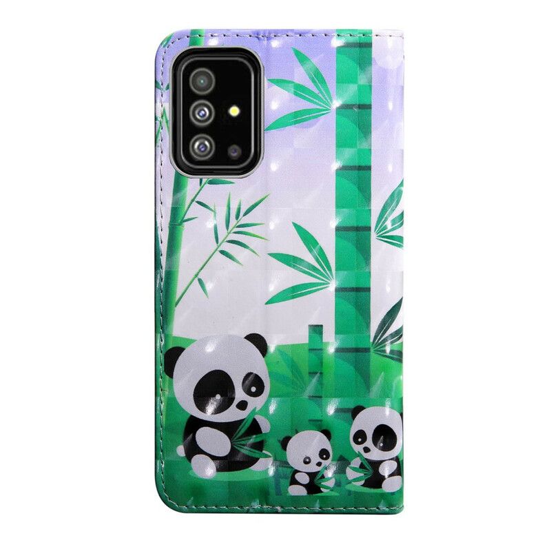 Flip Cover Samsung Galaxy A71 Pandafamilien