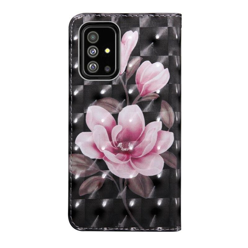 Læder Cover Samsung Galaxy A71 Blomsterblomster