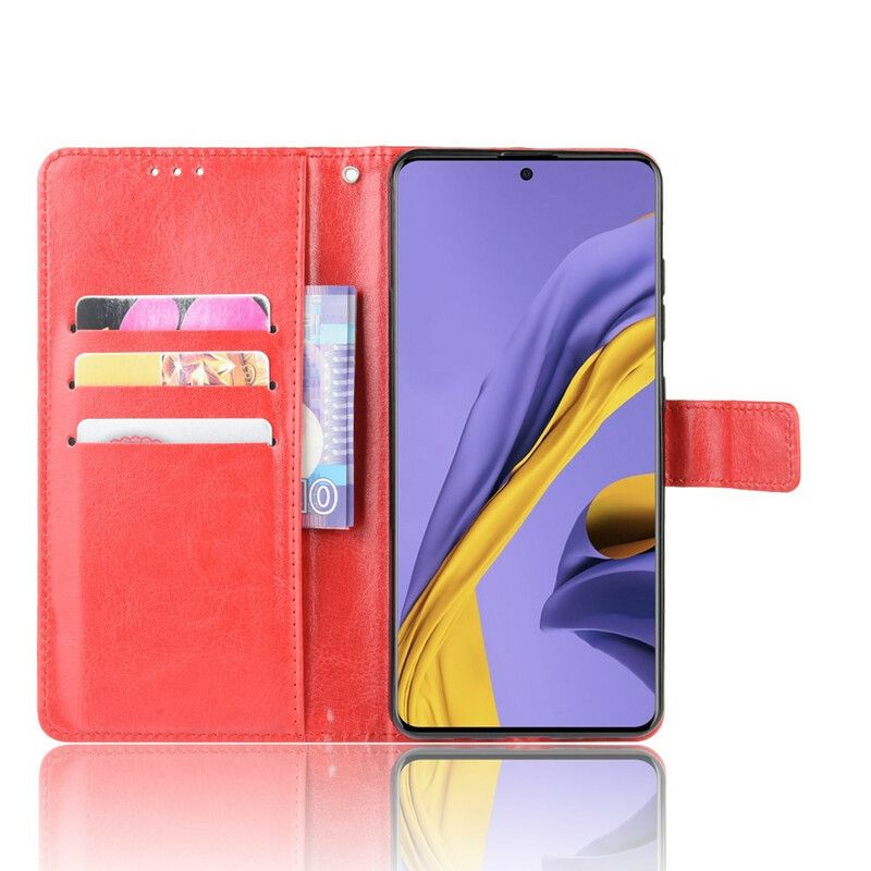 Læder Cover Samsung Galaxy A71 Flashy Imiteret Læder