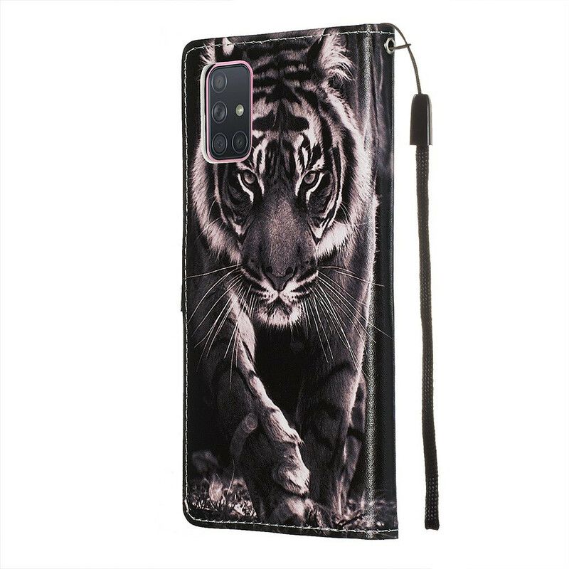 Læder Cover Samsung Galaxy A71 Nattiger