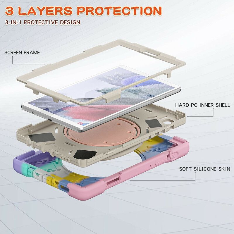 Cover Samsung Galaxy Tab A7 Lite Ultra Resistent Ringstøtte Farve