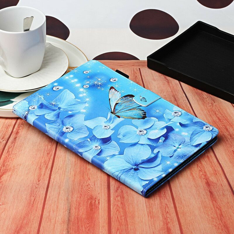 Flip Cover Samsung Galaxy Tab A7 Lite Blomster