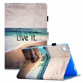 Flip Cover Samsung Galaxy Tab A7 Lite Livet Er Kort Strand