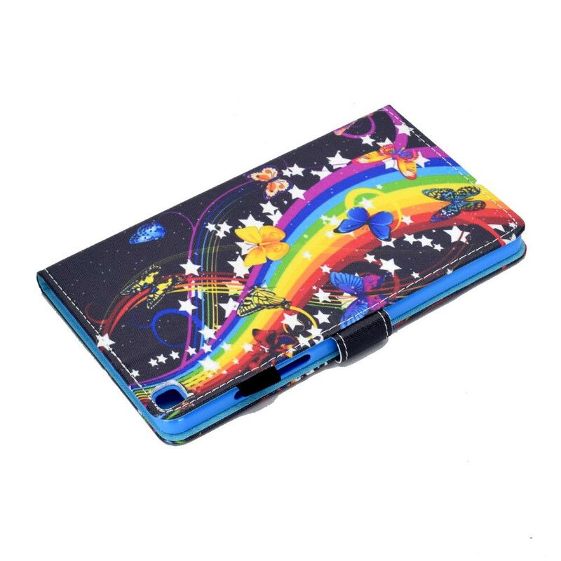 Flip Cover Samsung Galaxy Tab A7 Lite Regnbuesommerfugle