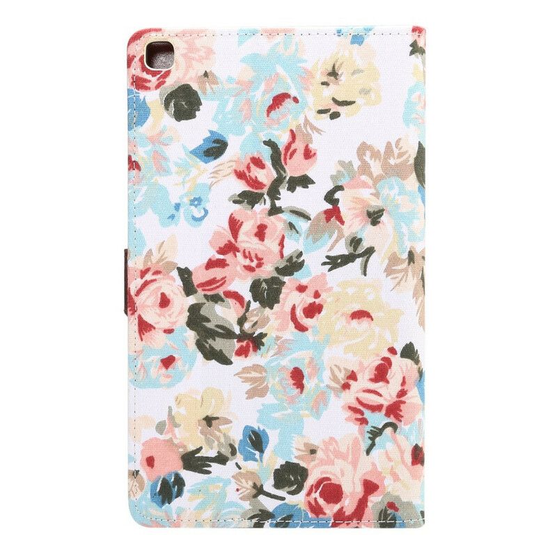 Læder Cover Samsung Galaxy Tab A7 Lite Frihedsblomster